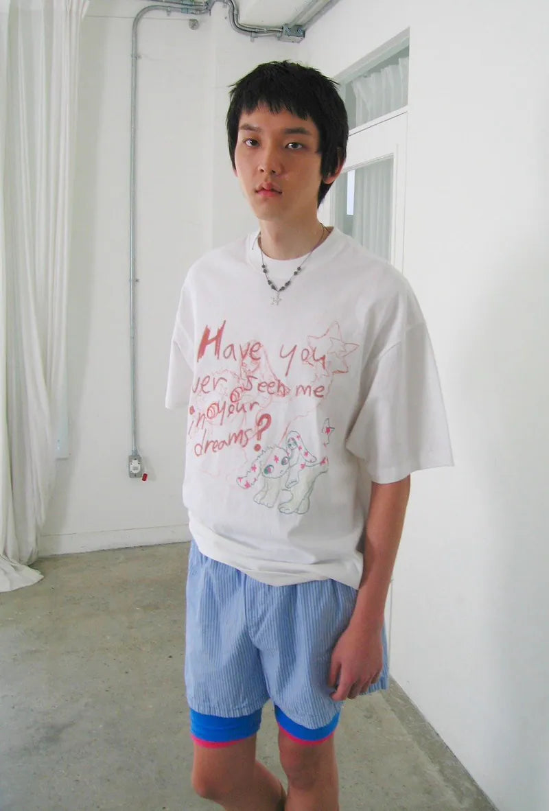【niceghostclub】 have you tee [ blue / white ]