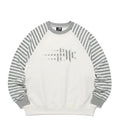 【niceghostclub】STRIPE 3STAR RAGLAN SWEATSHIRTS [WHITE / GREY]