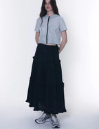 【PLACESTUDIO】鬆緊腰圍蛋糕長裙 - 3 colors
