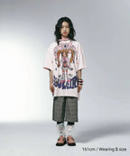 【niceghostclub】[ x soulpusssy cat ] ghostsoulgirl gyaru big big tee [pink/white]