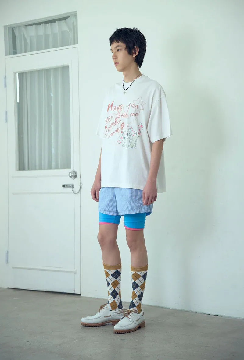 【niceghostclub】 have you tee [ blue / white ]