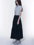 【PLACESTUDIO】鬆緊腰圍蛋糕長裙 - 3 colors