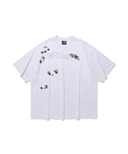 【niceghostclub】  non standard logo tee [ grey / yellow ]