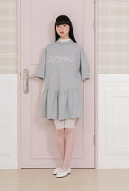 【niceghostclub】FFATS sailor dress big big tee [ grey ]