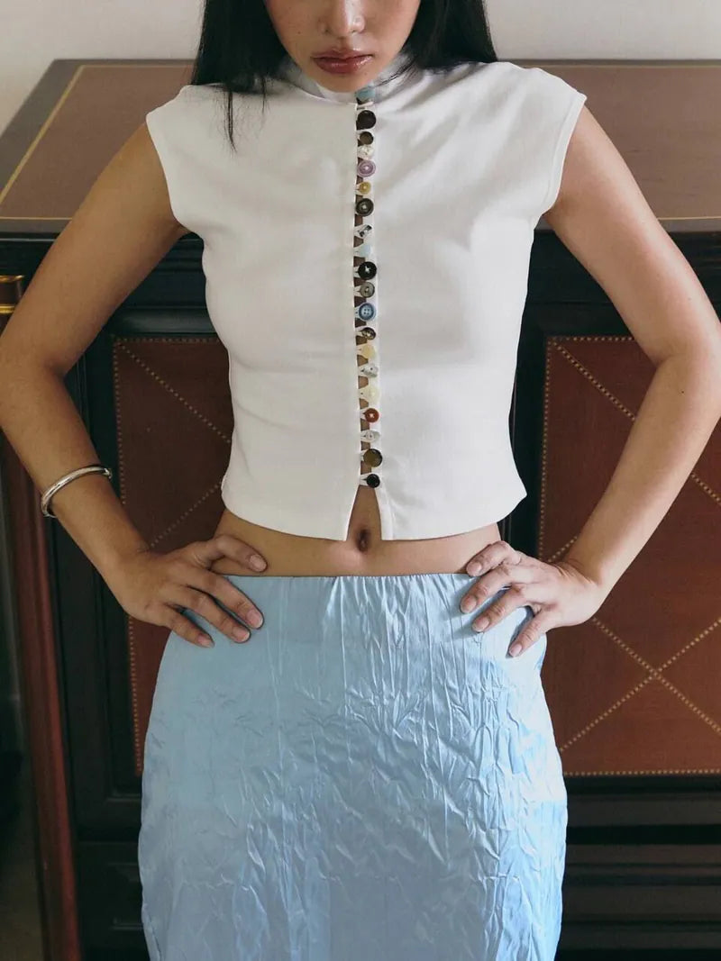 【CICLO】Gracie Button Top - 3 colors