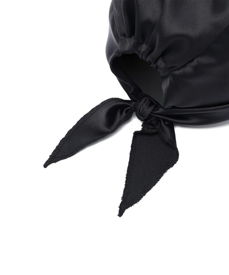 【niceghostclub】FFATS SATIN BANDANA BEANIE [ BLACK ]