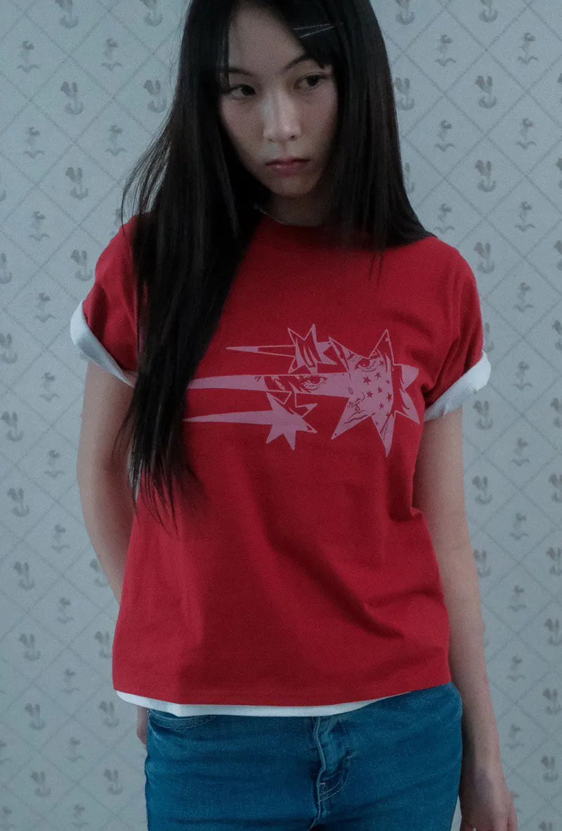 【niceghostclub】anime star tee [White / Black / Red]