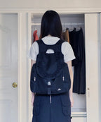 【niceghostclub】ffats frill rucksack [Black / Gray]