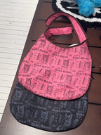 【niceghostclub】girl gang pattern crossbag [pink / black]