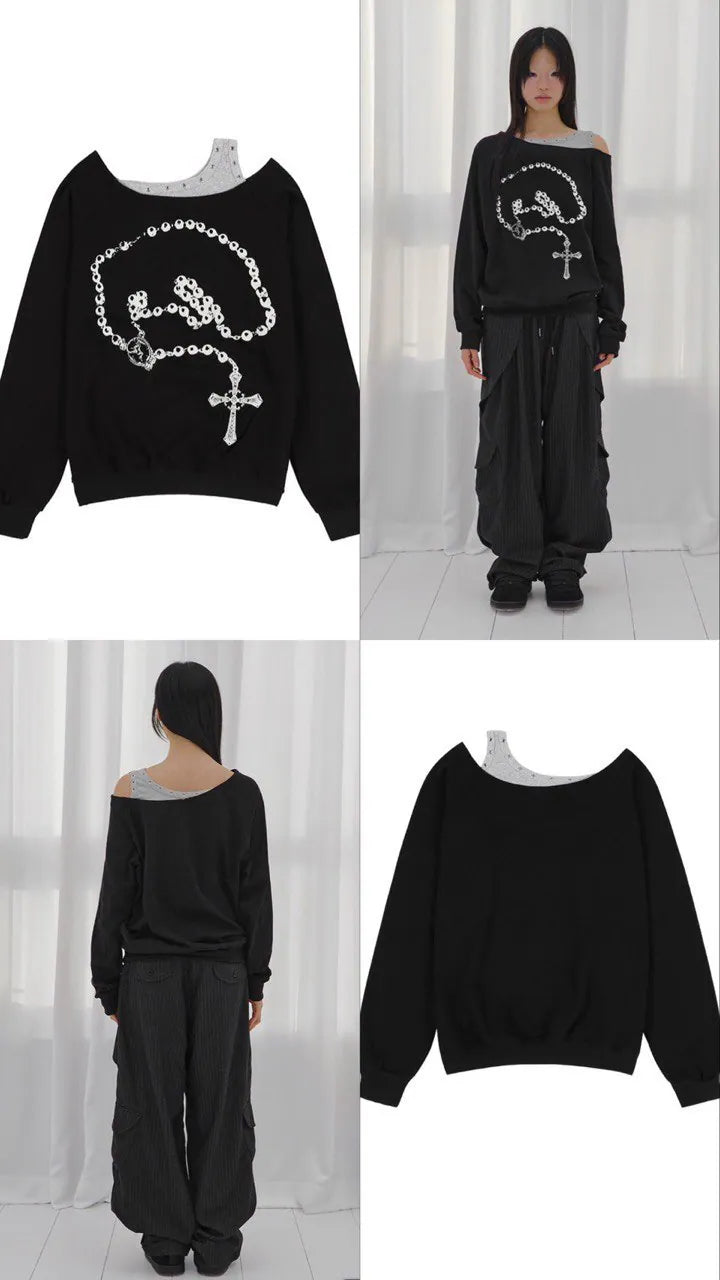 【Fancy Club】ROSARY NOIRER SWEATSHIRT