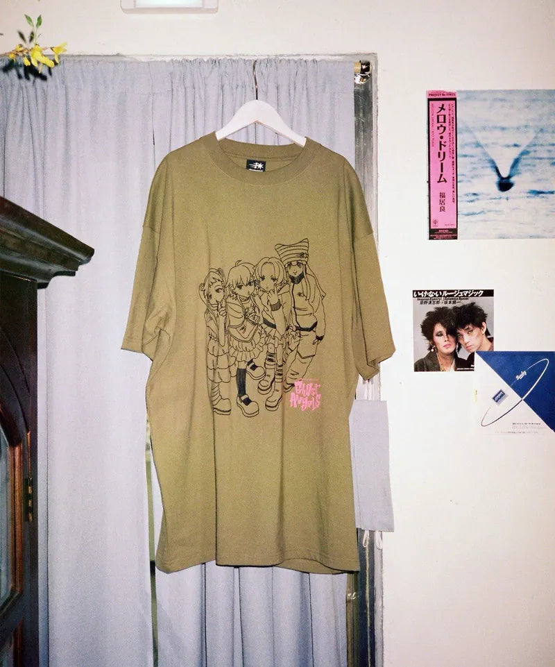 【niceghostclub】ghost angels photo big big tee [ khaki ]