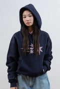【niceghostclub】 MOSAIC 3STAR CROP HOODIE [BROWN / NAVY]