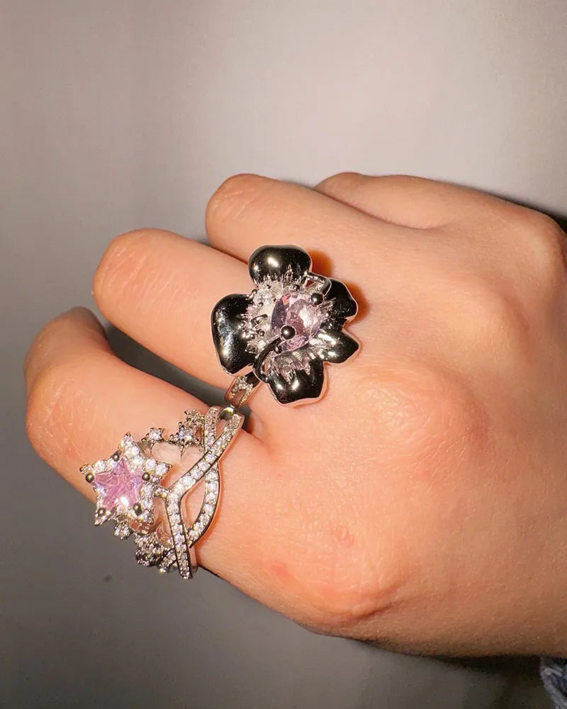 【3amgang】BIG STAR CROWN RING (2COLOR)