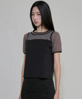 【Flare up】3-Layered T-Shirt [Black / Gray]