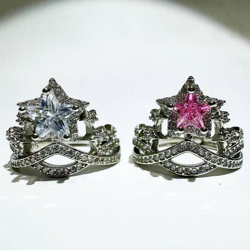 【3amgang】BIG STAR CROWN RING (2COLOR)