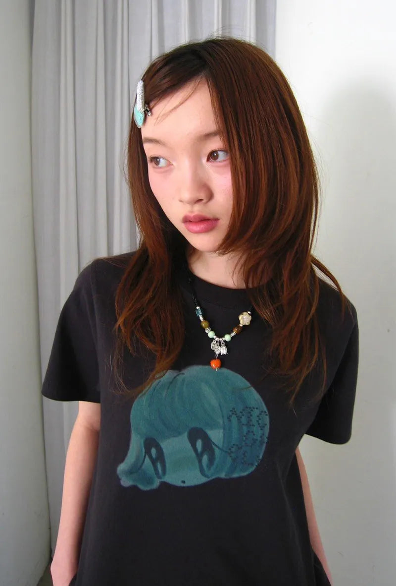 【niceghostclub】big eyes doll tee[ white / black / pink ]