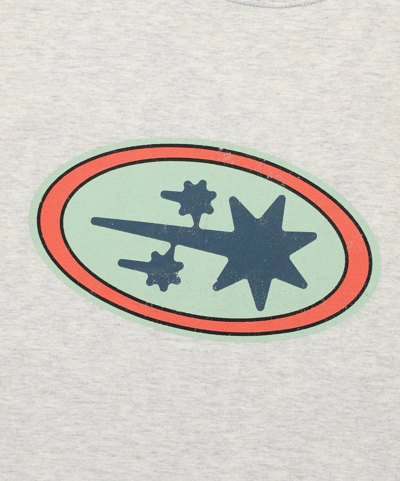 【niceghostclub】oval 3star logo tee [ charcoal / grey ]