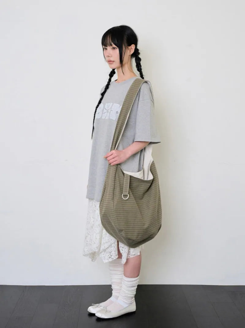 【itzavibe】REVERSIBLE BAG - LEOPARD / STRIPE