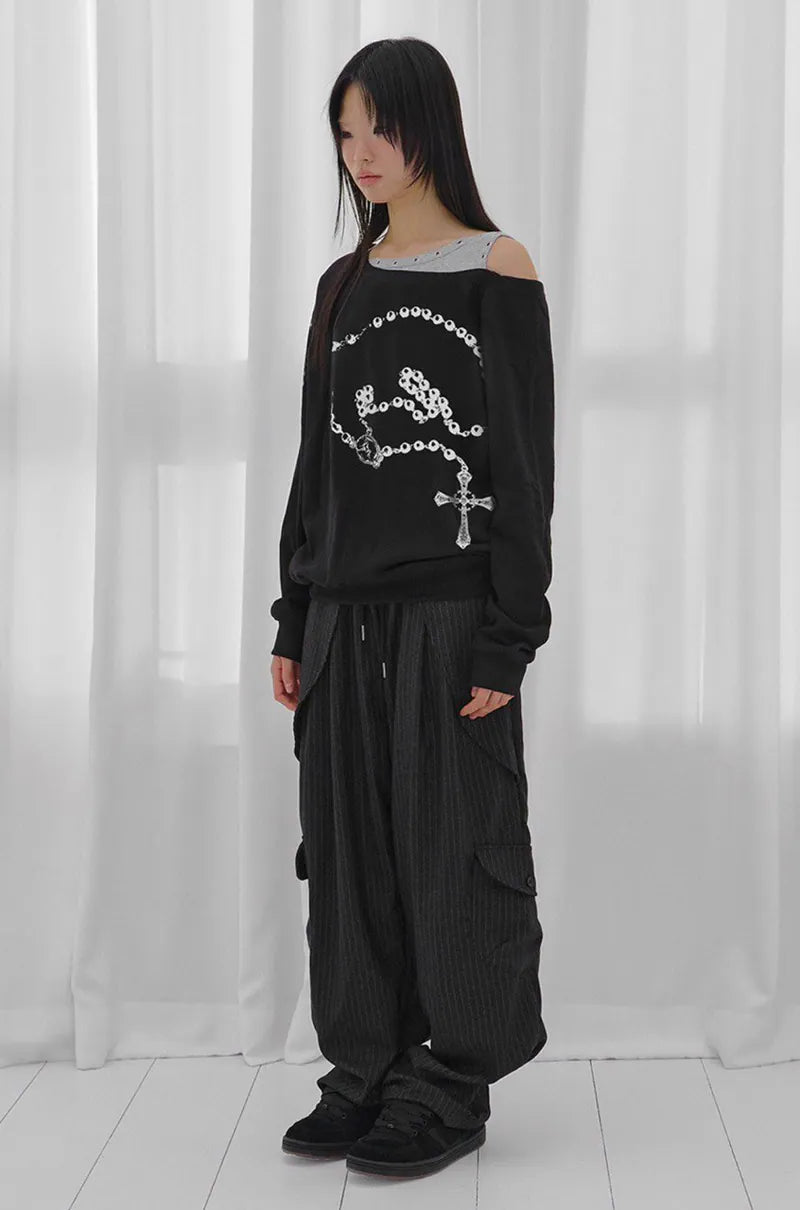 【Fancy Club】ROSARY NOIRER SWEATSHIRT