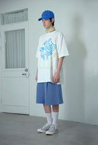 【niceghostclub】watercolor dolls big big tee [ white ]