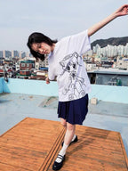 【itzavibe】CAT GIRL T SHIRT [ WHITE / BLACK / MINT ]