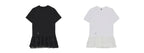 【Flare up】Layered Frill T-Shirt [White / Black]