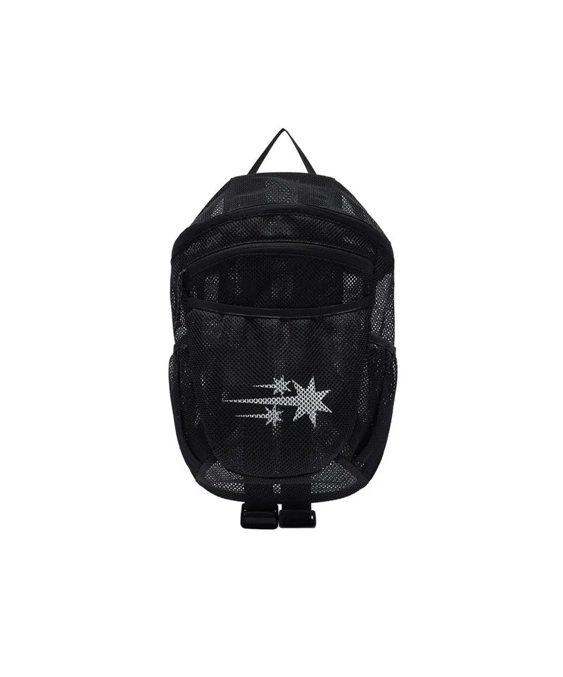 【niceghostclub】  】mesh backpack [ khaki / black ]