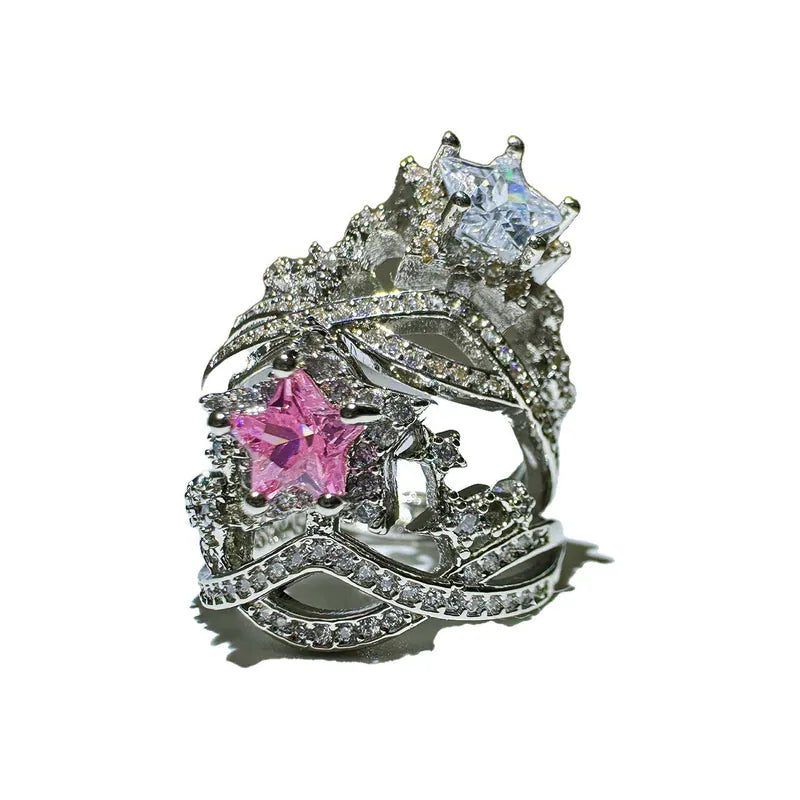 【3amgang】BIG STAR CROWN RING (2COLOR)
