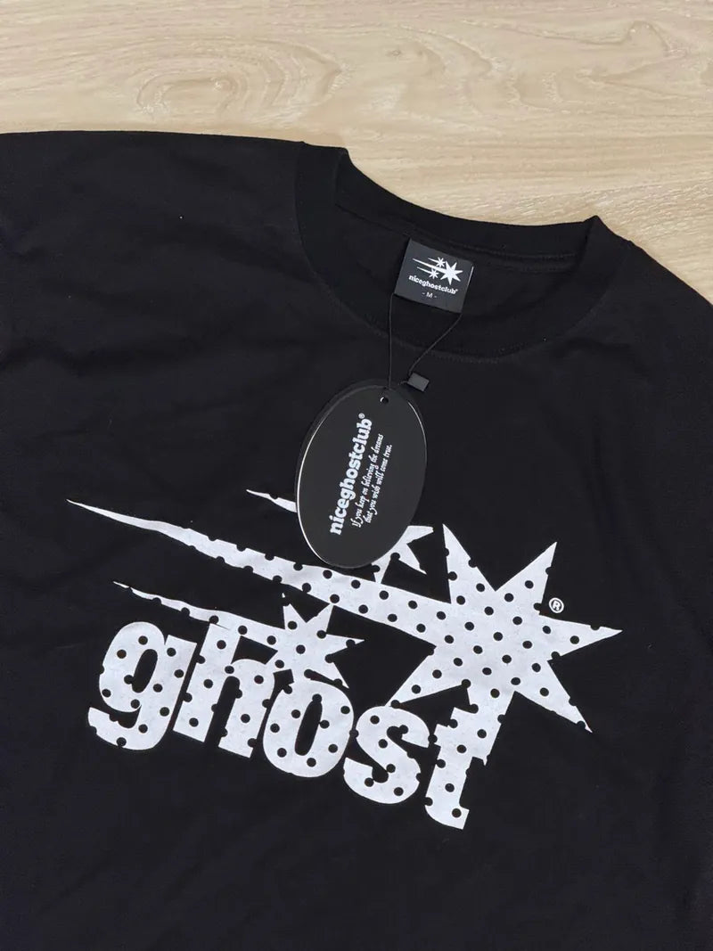 【niceghostclub】dot symbol tee [Brown / Black / White]