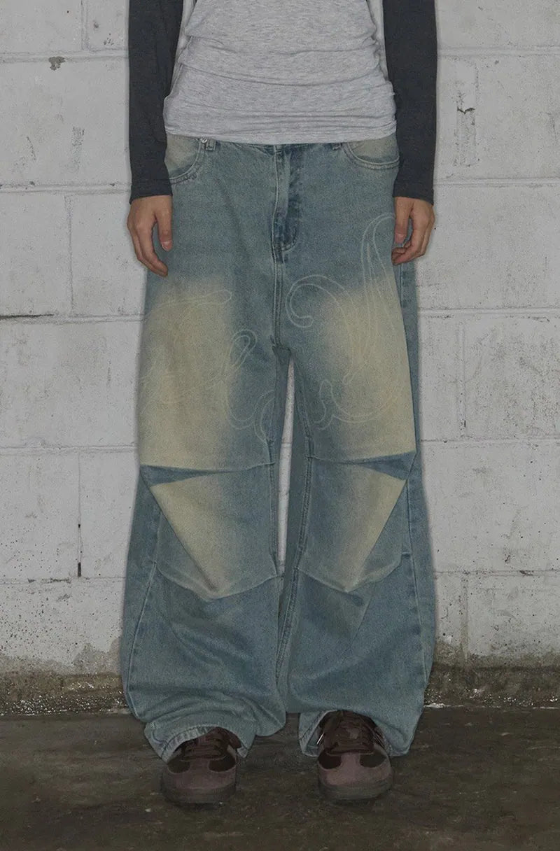 【Fancy Club】 ANGEL VINTAGE WASHING PINTUCK PANTS
