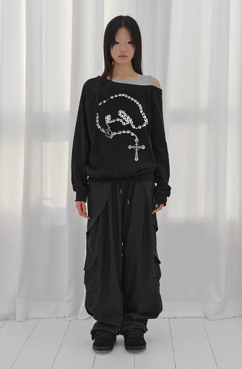 【Fancy Club】ROSARY NOIRER SWEATSHIRT