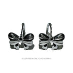 【3amgang】SILVER RIBBON ONE TOUCH EARRING