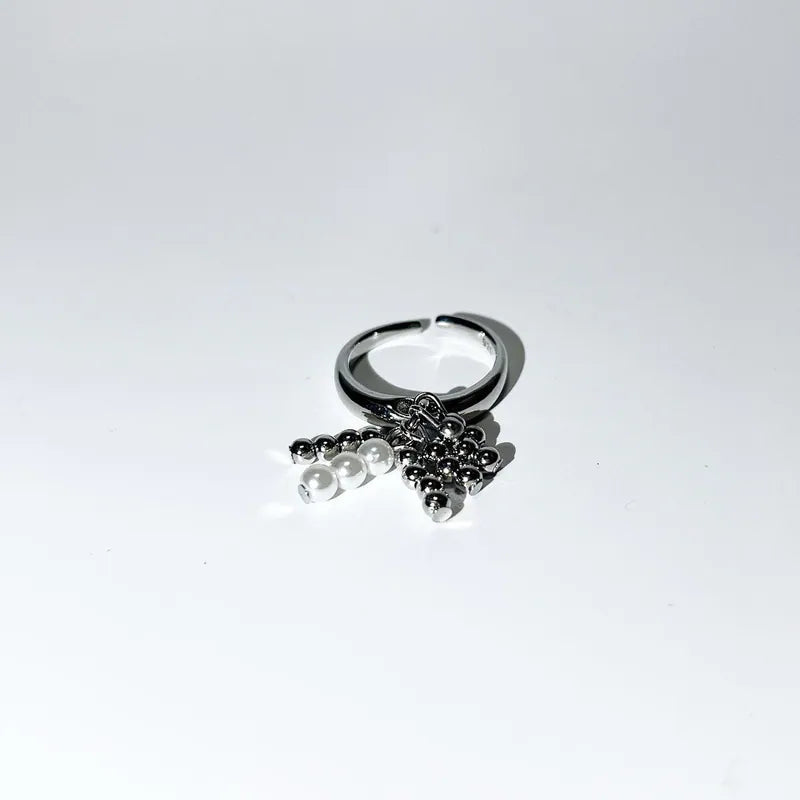 【3amgang】FALLING WHITE PEARL RING