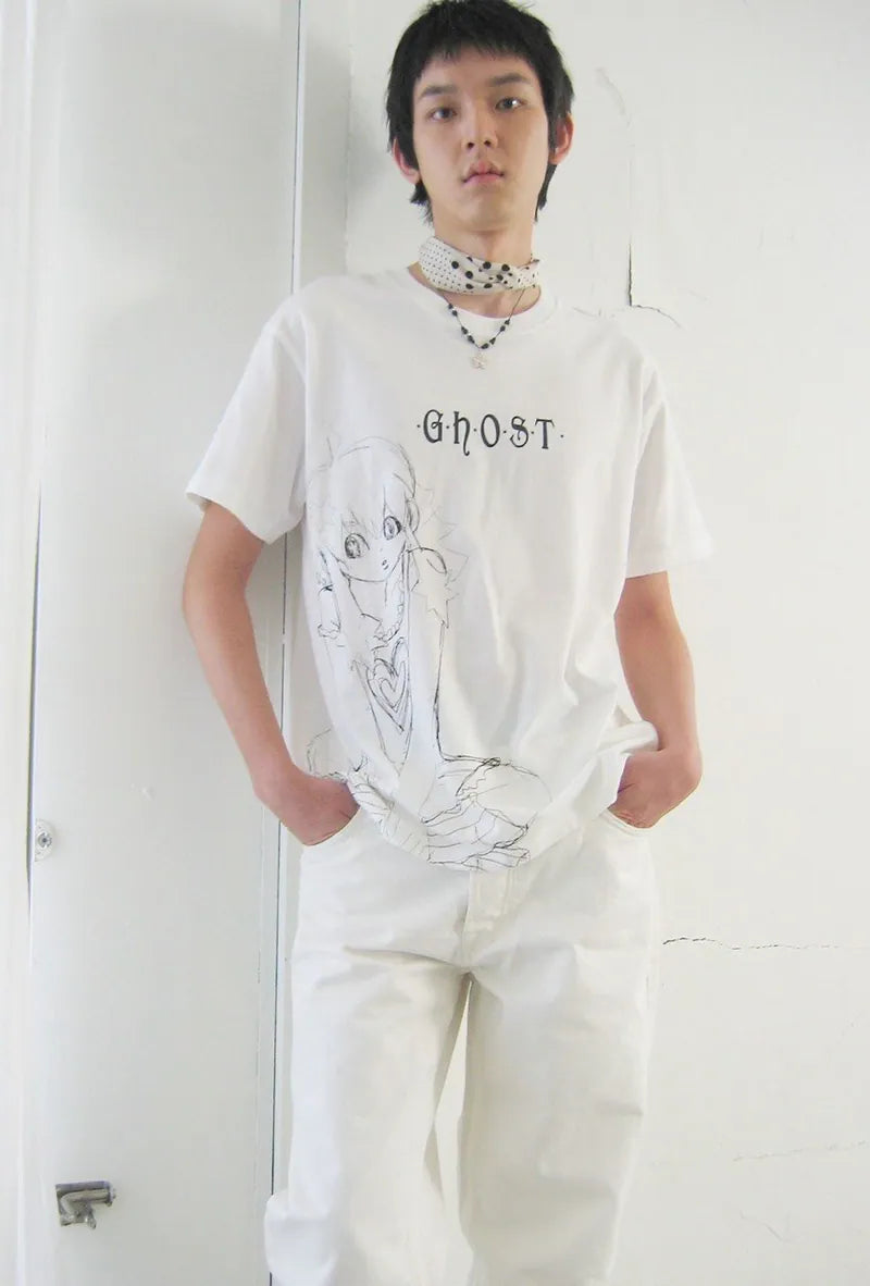 【niceghostclub】star girl tee [ ivory / white ]