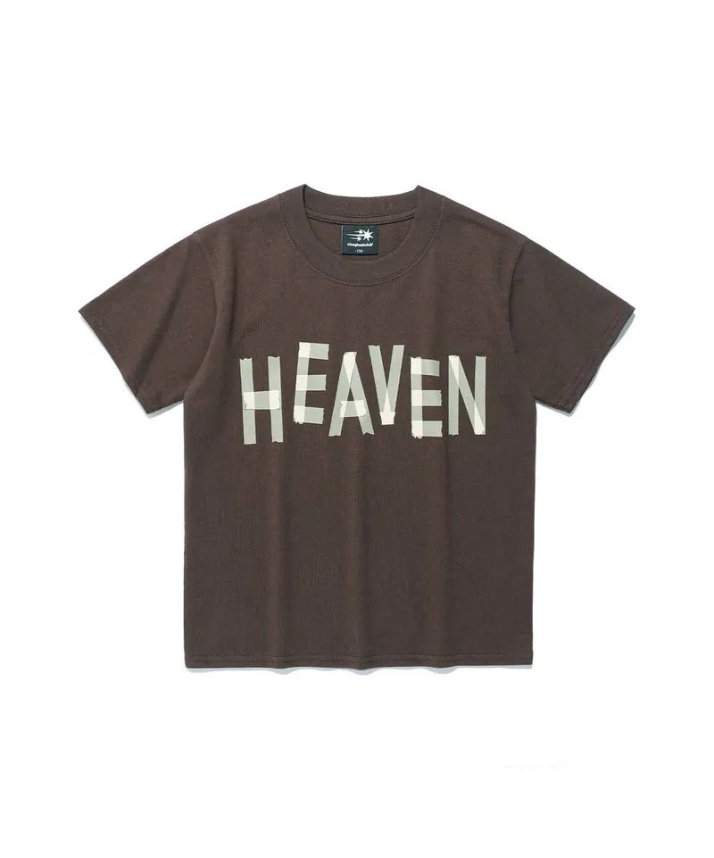 【niceghostclub】tape heaven mini tee [White / Brown]