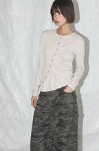 【Fancy Club】UNBALANCE SHIRRING CARDIGAN