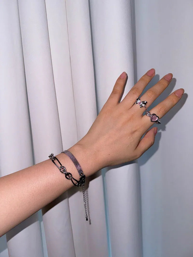 【3amgang】PINK HEART ANGEL RING
