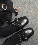 【KHIHO】Travel Flat Mary Jane [ Black / Brown ]