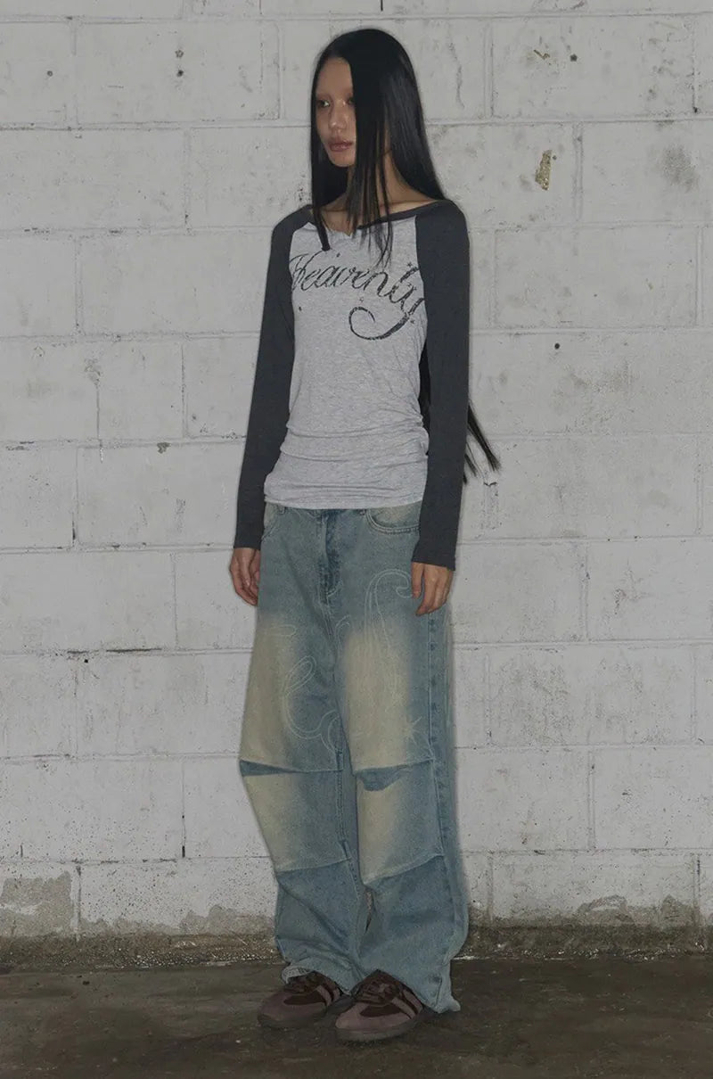 【Fancy Club】 ANGEL VINTAGE WASHING PINTUCK PANTS