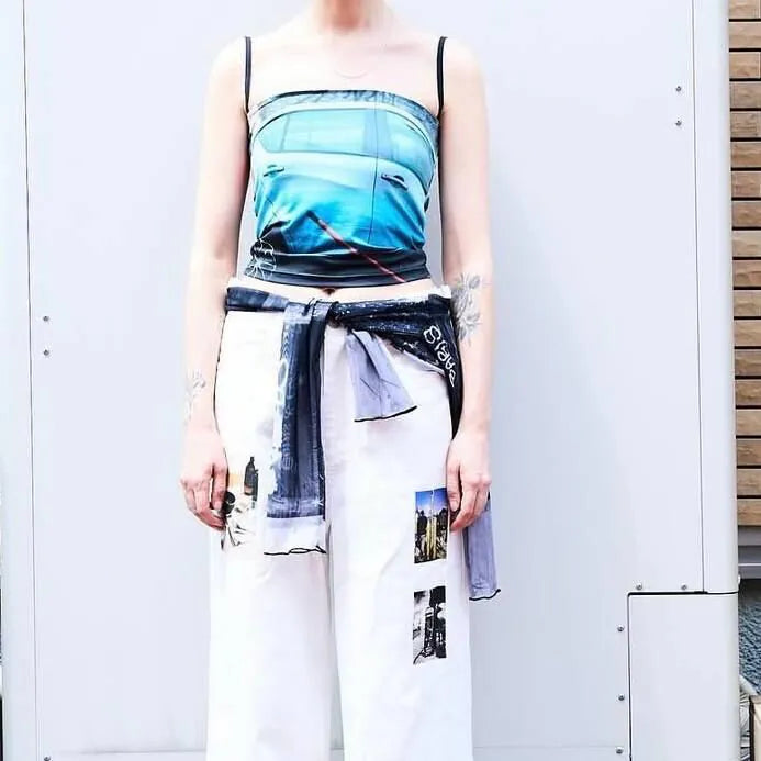 【seen】Photo SLEEVELESS TOP [ table / car ]