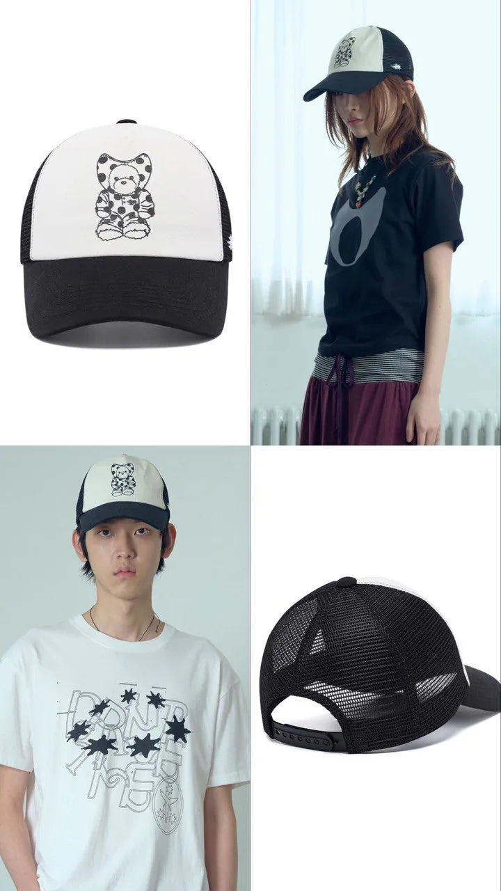【niceghostclub】devil bear mesh cap [ white ]