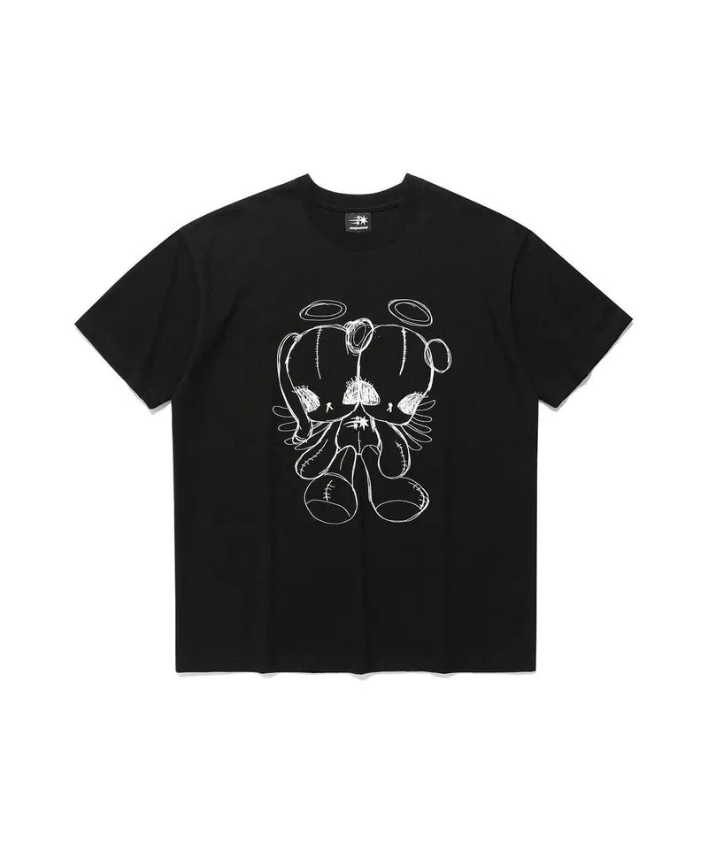 【niceghostclub】cotton doll angel tee [Black / White]