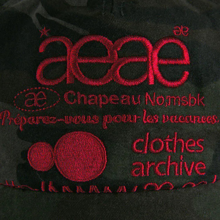 【aeae】WEB LOGO CAMO 5 PANNEL CAP [ PINK/RED ]