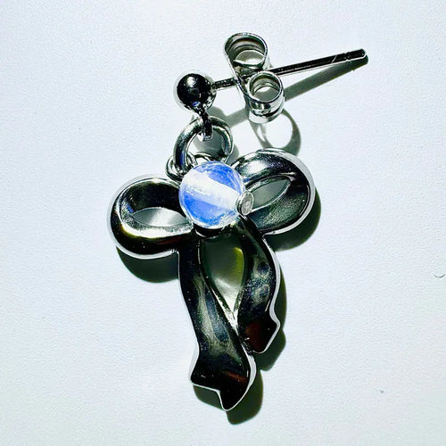 【3amgang】MOONSTONE RIBBON EARRING