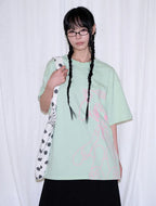 【itzavibe】CAT GIRL T SHIRT [ WHITE / BLACK / MINT ]