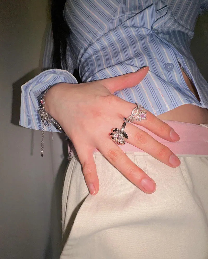 【3amgang】BIG STAR CROWN RING (2COLOR)