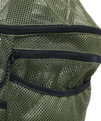 【niceghostclub】  】mesh backpack [ khaki / black ]