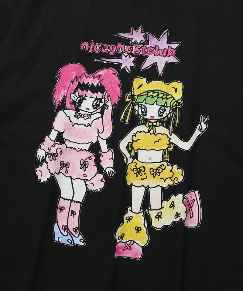 【niceghostclub】[ x soulpusssy cat ] ghostsoulgirl rabbit&bear big big tee [white/black]