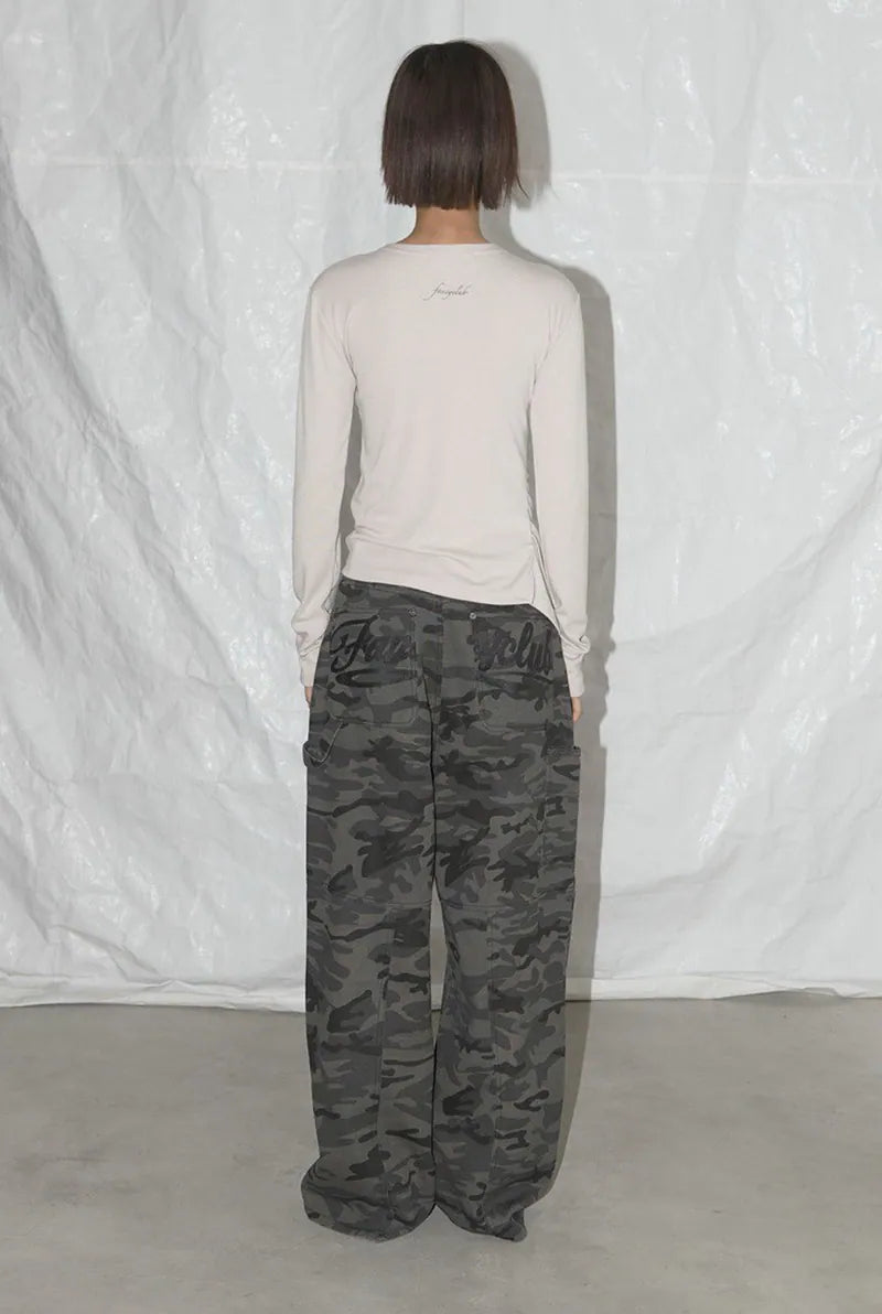 【Fancy Club】UNBALANCE SHIRRING CARDIGAN