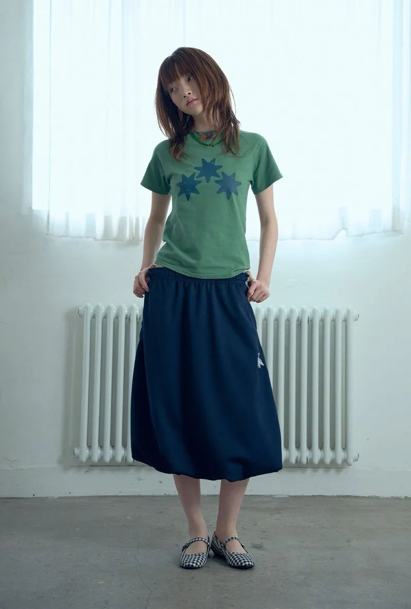 【niceghostclub】 religious symbol mini tee [ green / navy / grey ]
